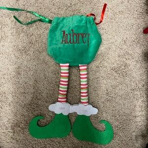 Aubrey personalized elf bag for Christmas goodies